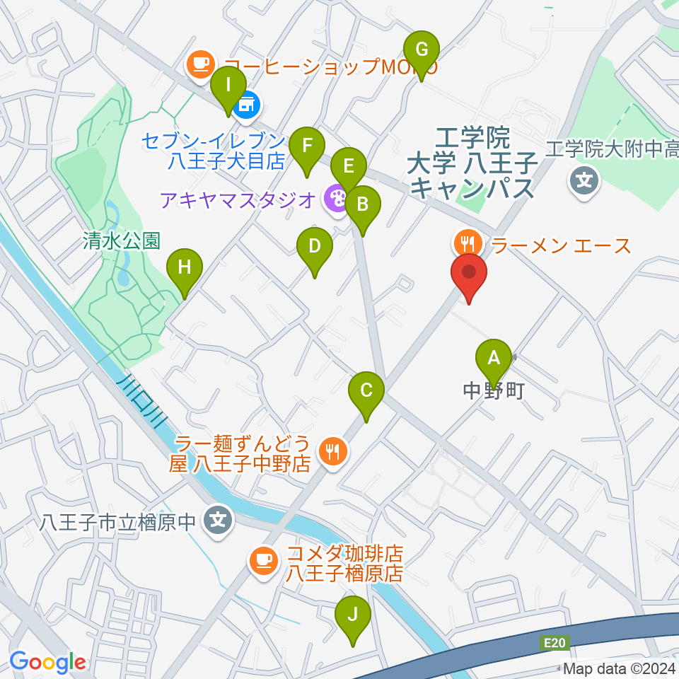 八王子市甲の原体育館周辺の駐車場・コインパーキング一覧地図