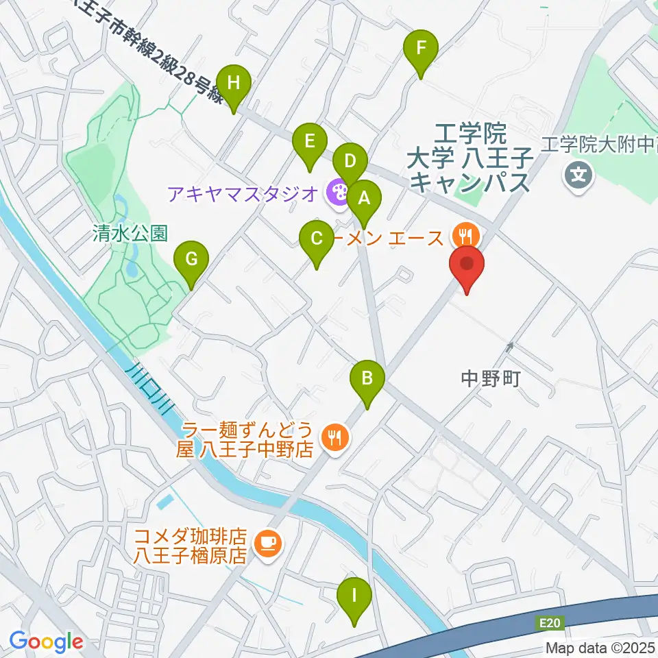 八王子市甲の原体育館周辺の駐車場・コインパーキング一覧地図