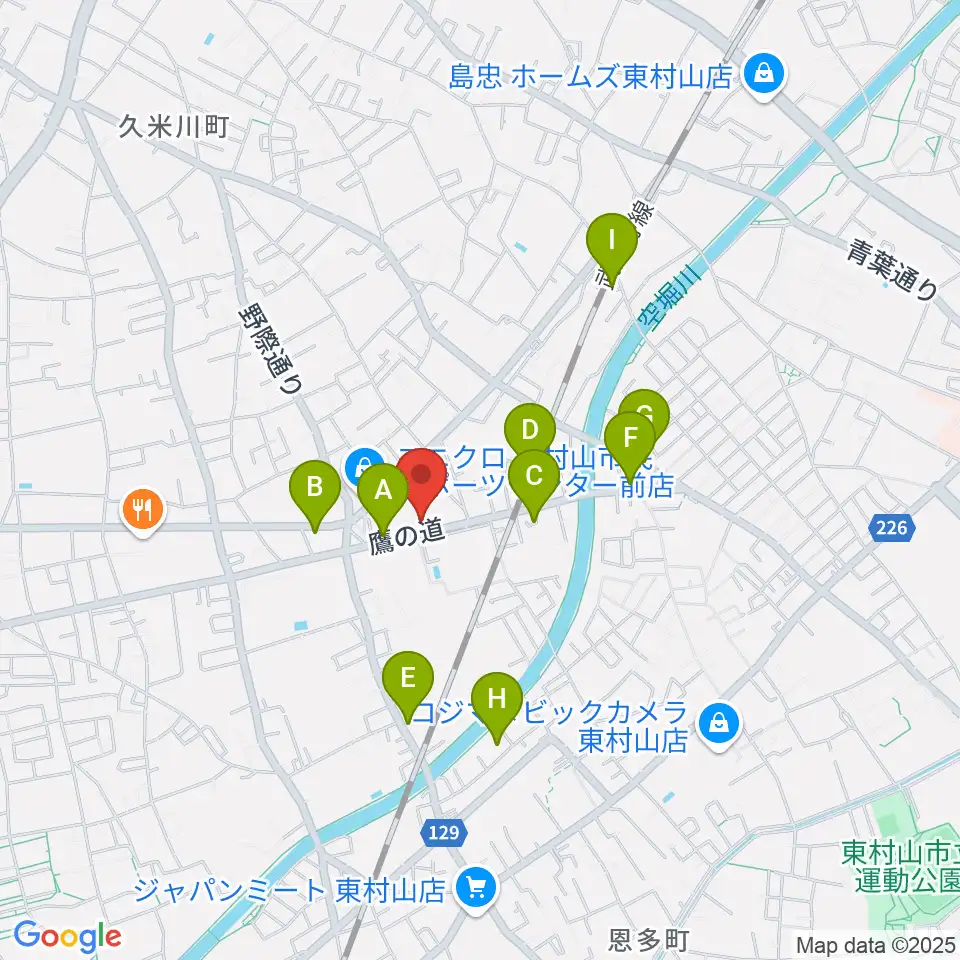 TAC東村山スポーツセンター周辺の駐車場・コインパーキング一覧地図