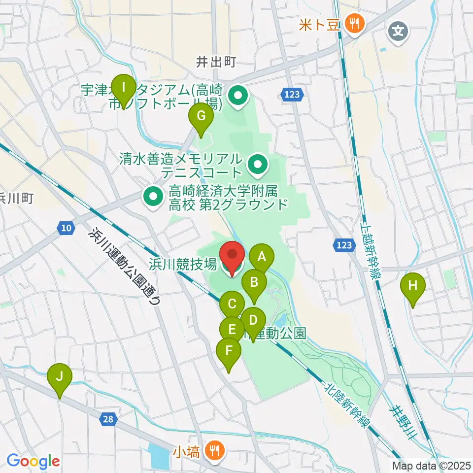 浜川競技場周辺の駐車場・コインパーキング一覧地図