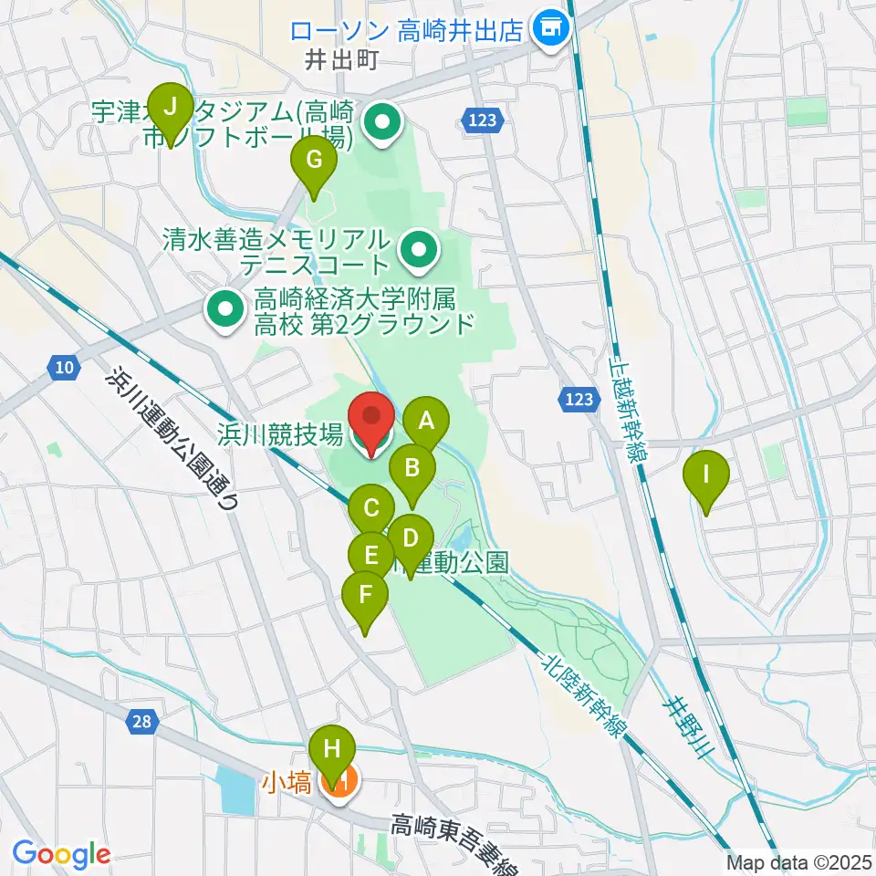 浜川競技場周辺の駐車場・コインパーキング一覧地図