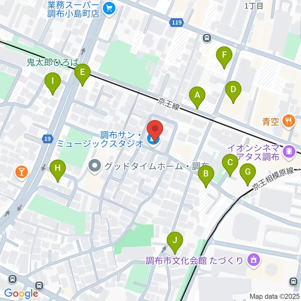 サン・ミュージックスタジオ周辺の駐車場・コインパーキング一覧地図