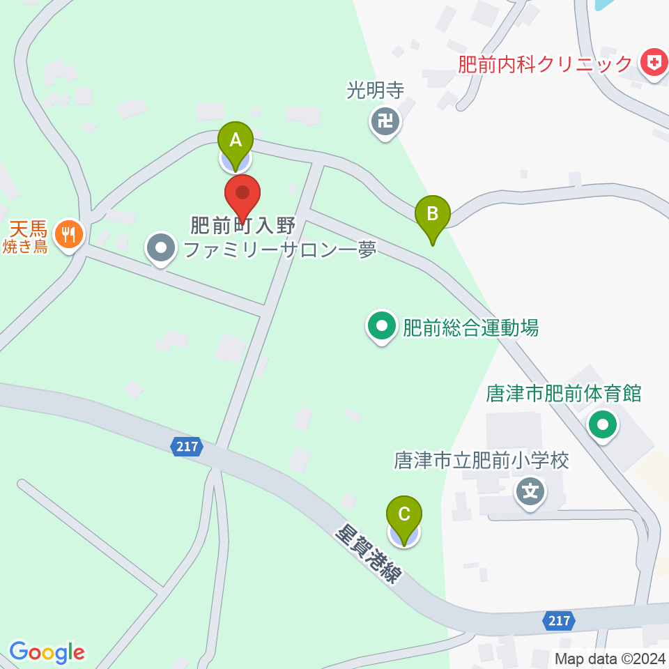 唐津市肥前文化会館ハーモニー周辺の駐車場・コインパーキング一覧地図