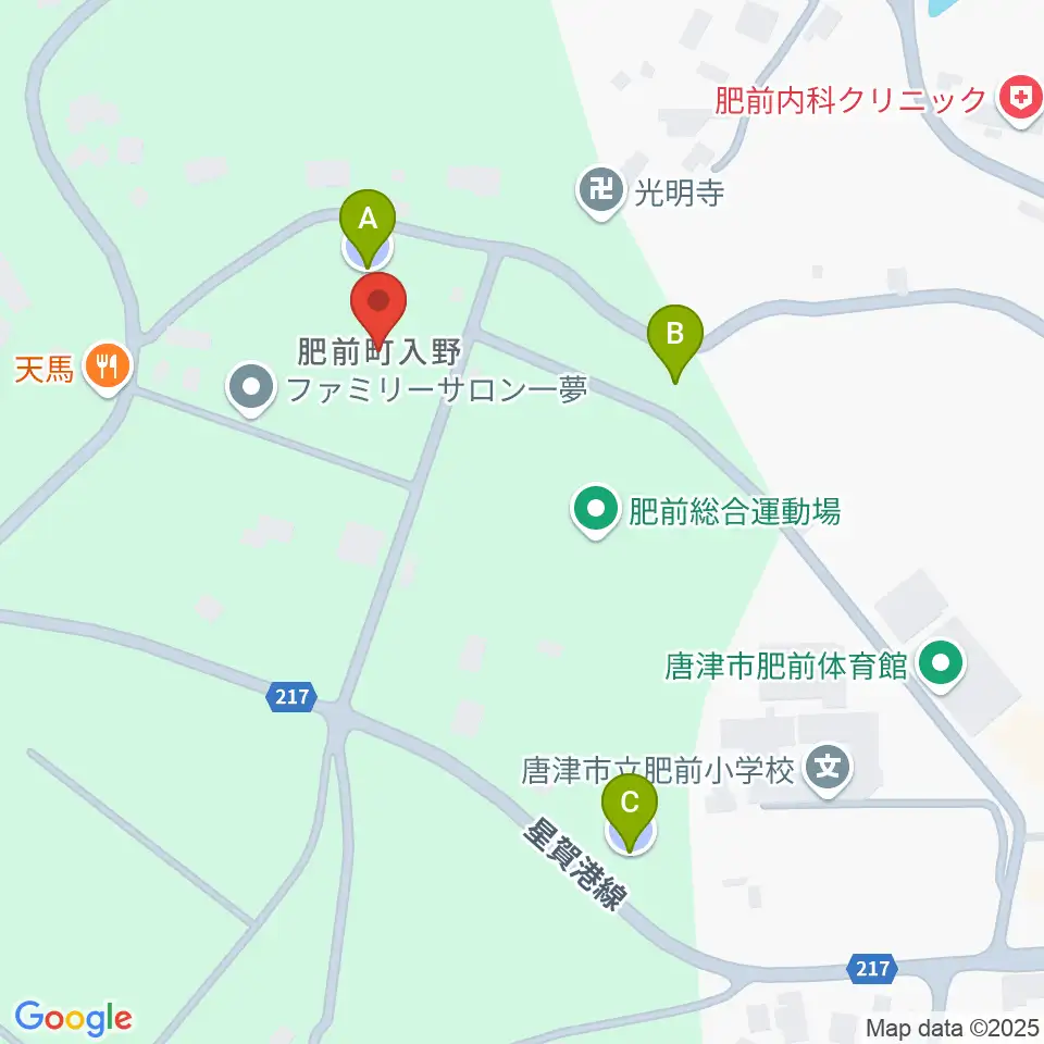 唐津市肥前文化会館ハーモニー周辺の駐車場・コインパーキング一覧地図