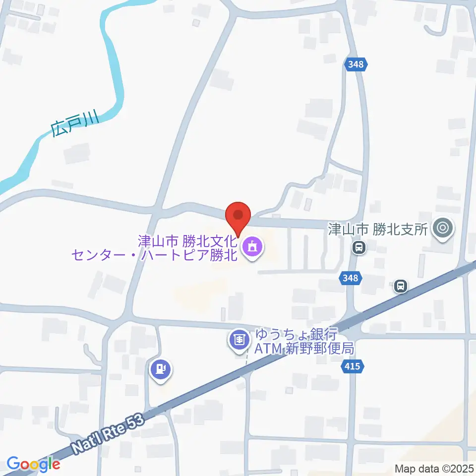 津山市勝北文化センター周辺の駐車場・コインパーキング一覧地図