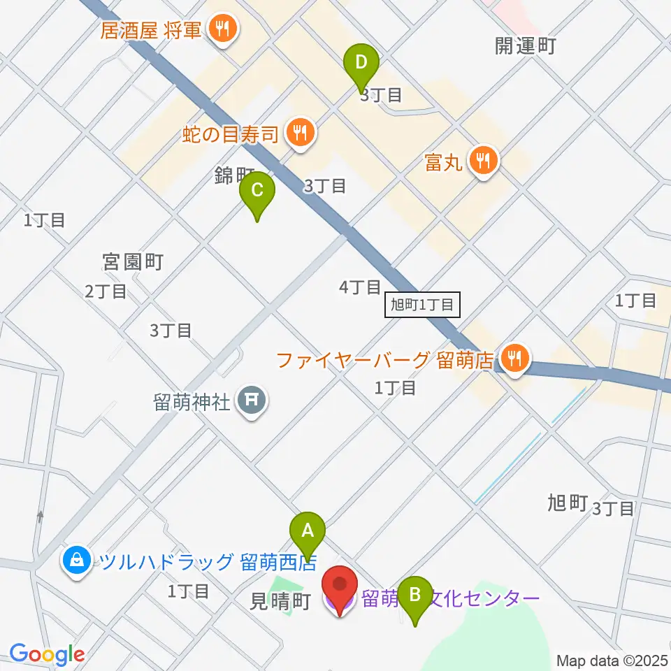 留萌市文化センター周辺の駐車場・コインパーキング一覧地図