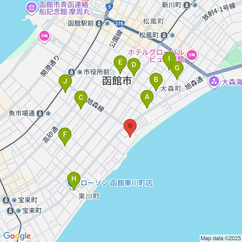 サン・リフレ函館周辺の駐車場・コインパーキング一覧地図