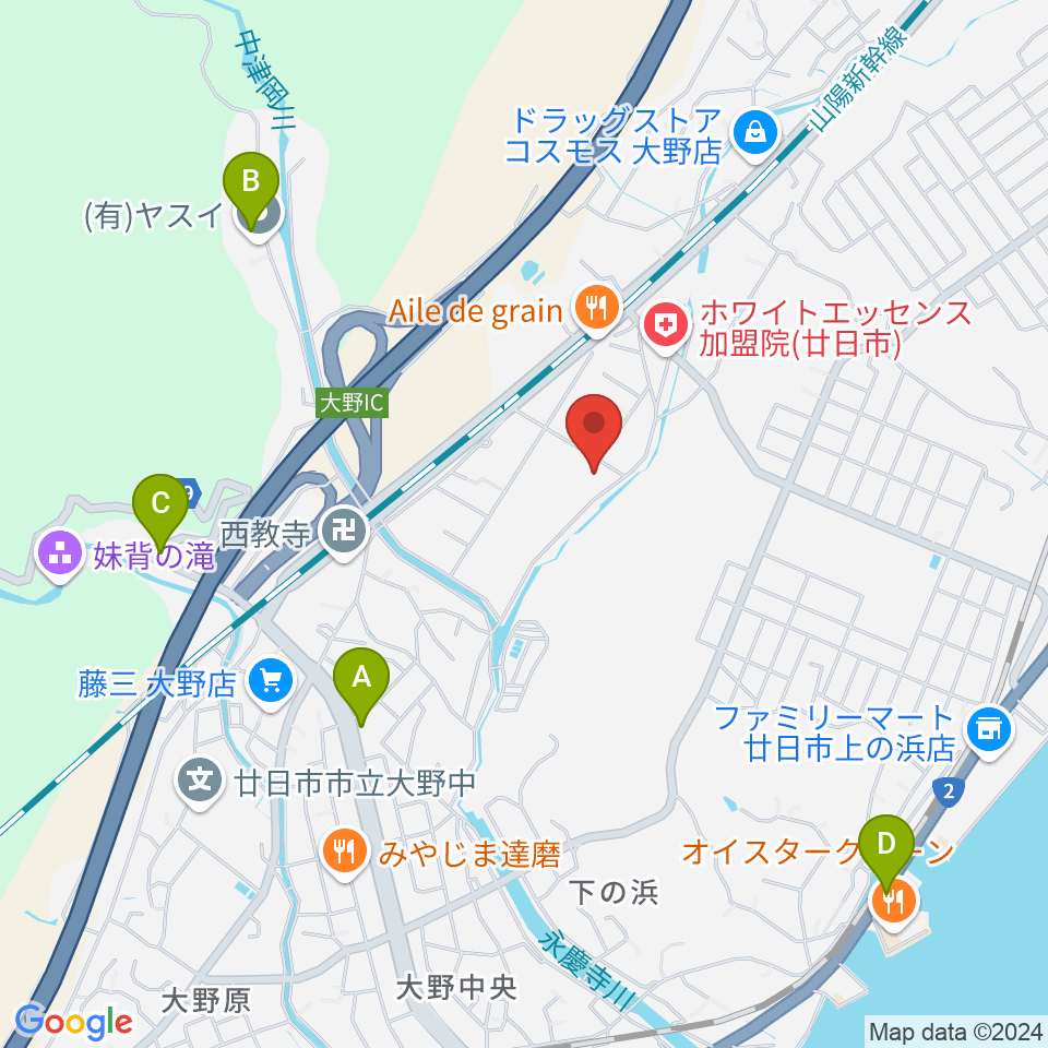 フジタスクエアまるくる大野周辺の駐車場・コインパーキング一覧地図