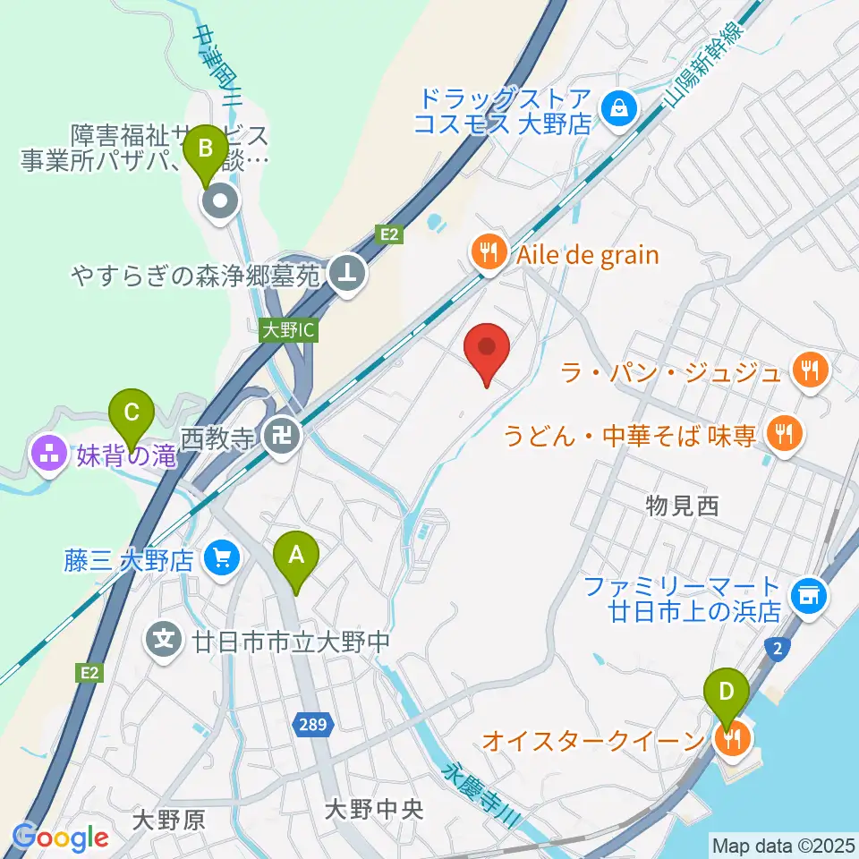 フジタスクエアまるくる大野周辺の駐車場・コインパーキング一覧地図