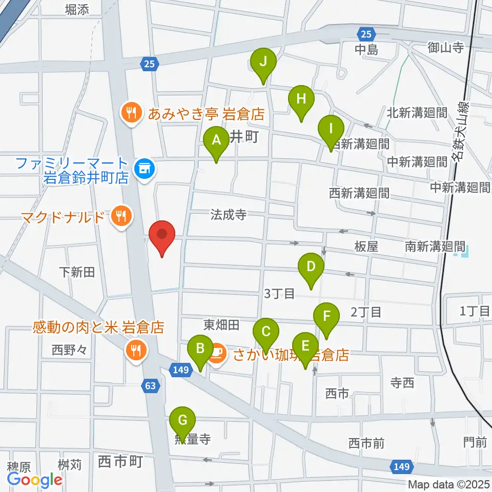 アデリア総合体育文化センター周辺の駐車場・コインパーキング一覧地図