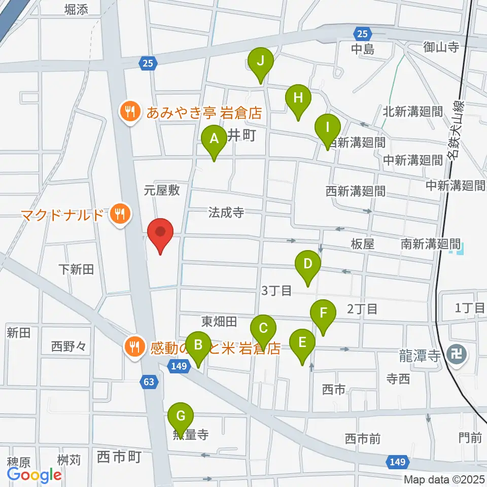 アデリア総合体育文化センター周辺の駐車場・コインパーキング一覧地図