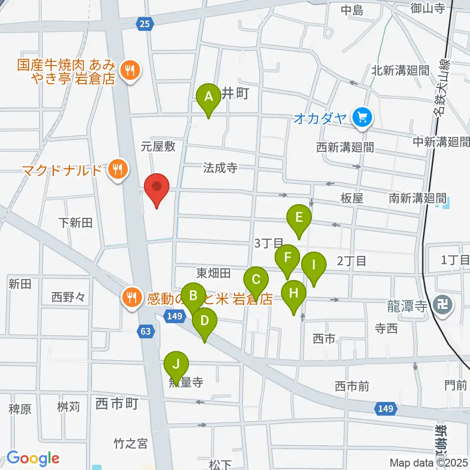 アデリア総合体育文化センター周辺の駐車場・コインパーキング一覧地図