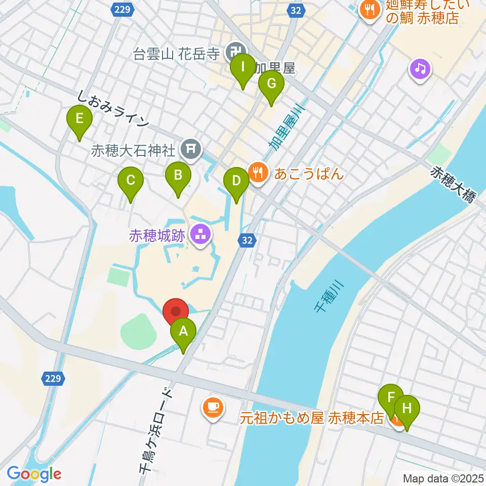 品川リフラ赤穂市民総合体育館周辺の駐車場・コインパーキング一覧地図