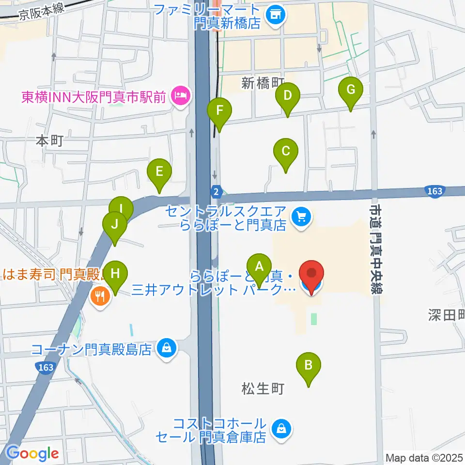 TOHOシネマズ ららぽーと門真周辺の駐車場・コインパーキング一覧地図