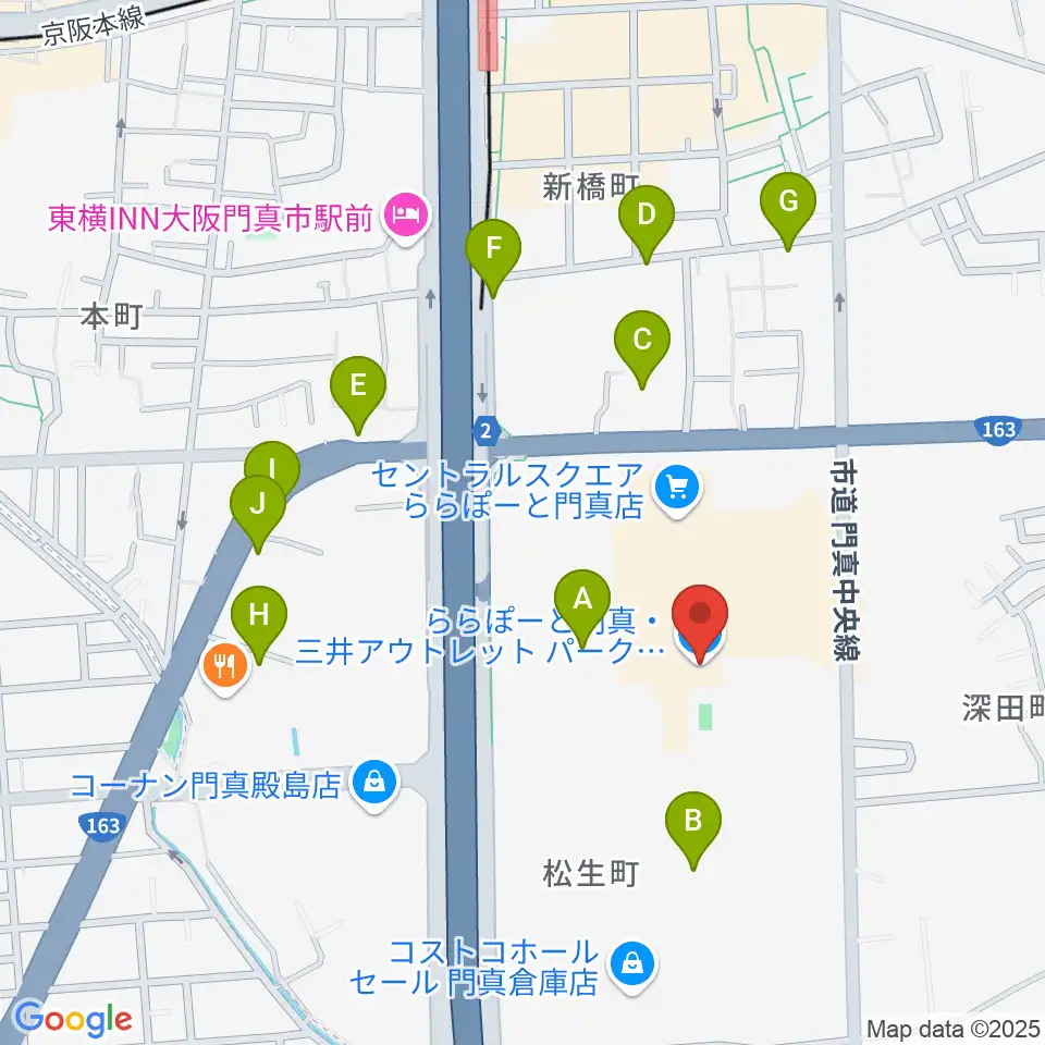 TOHOシネマズ ららぽーと門真周辺の駐車場・コインパーキング一覧地図