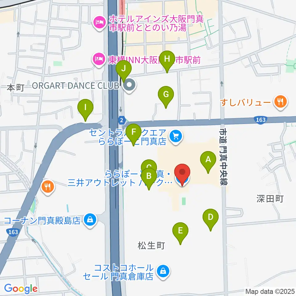 TOHOシネマズ ららぽーと門真周辺の駐車場・コインパーキング一覧地図