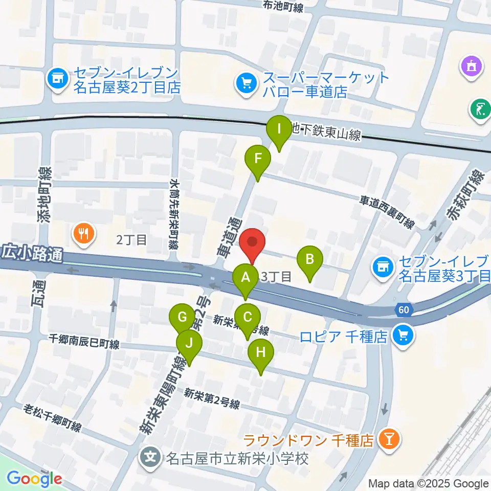 メニコンシアターAoi周辺の駐車場・コインパーキング一覧地図