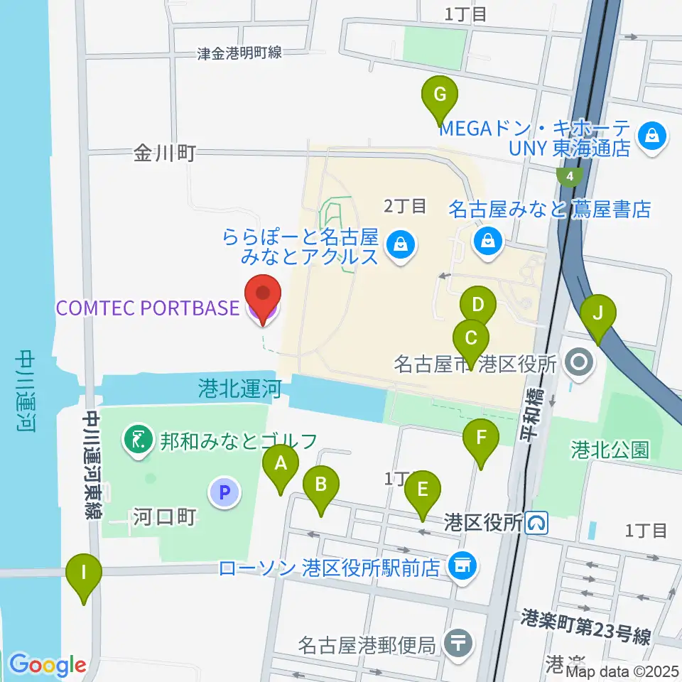 コムテックポートベース周辺の駐車場・コインパーキング一覧地図