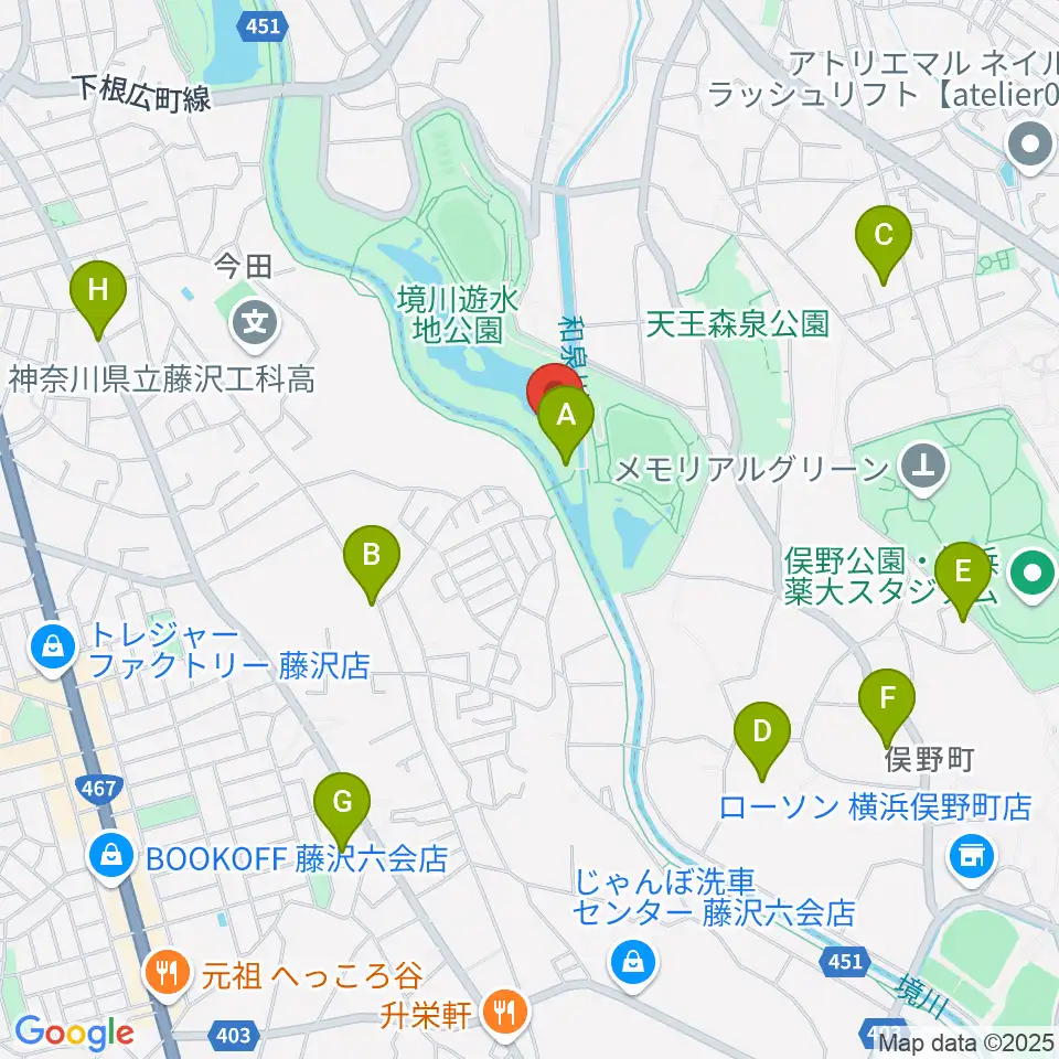 境川遊水地公園野球場周辺の駐車場・コインパーキング一覧地図