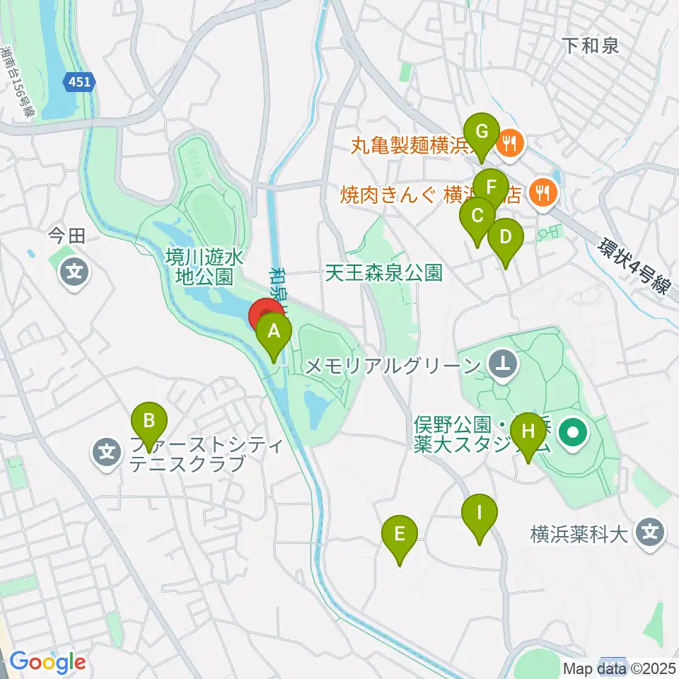 境川遊水地公園野球場周辺の駐車場・コインパーキング一覧地図
