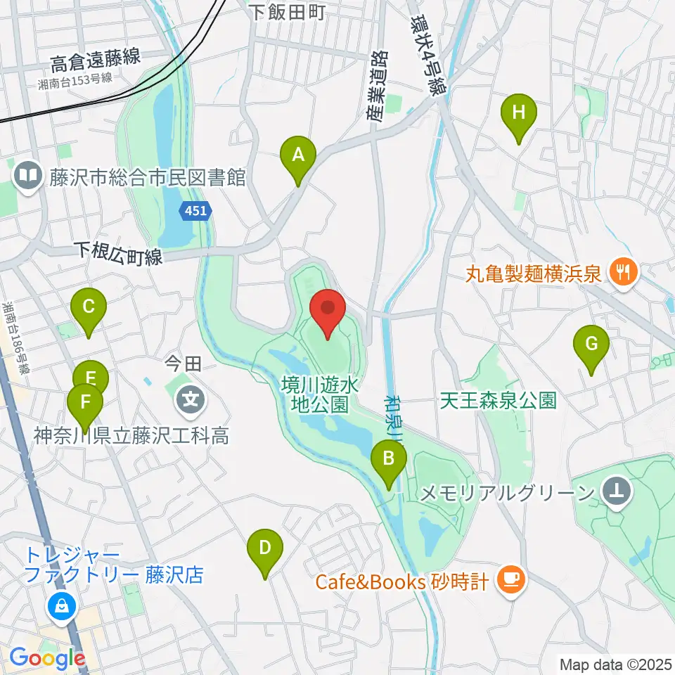 境川遊水地公園多目的グラウンド周辺の駐車場・コインパーキング一覧地図
