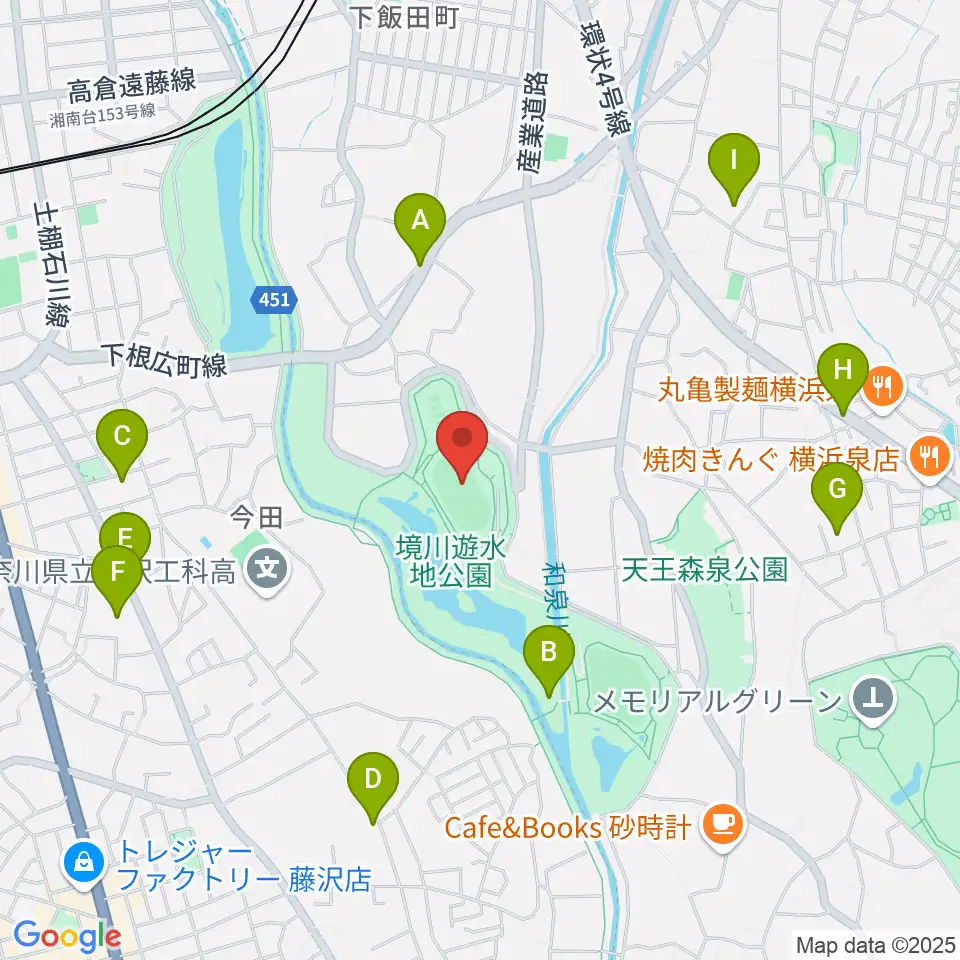 境川遊水地公園多目的グラウンド周辺の駐車場・コインパーキング一覧地図