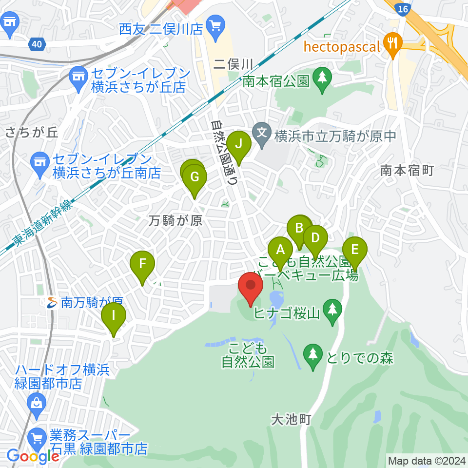 こども自然公園野球場周辺の駐車場・コインパーキング一覧地図