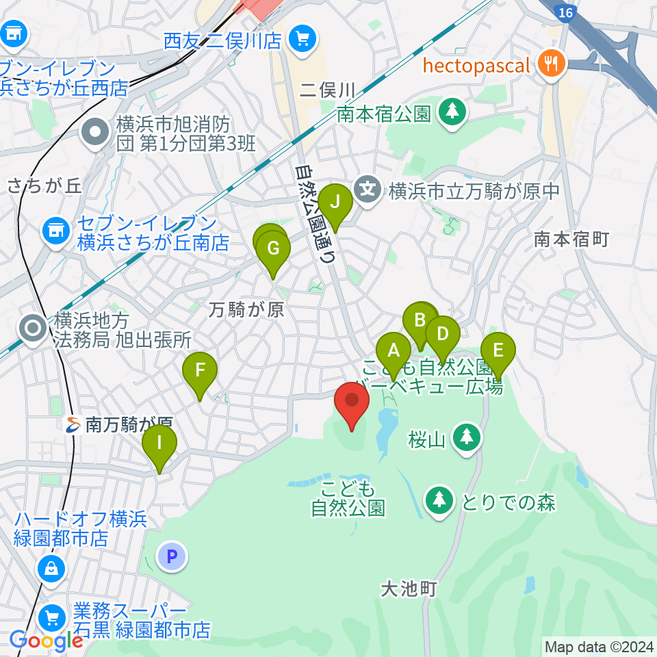 こども自然公園野球場周辺の駐車場・コインパーキング一覧地図