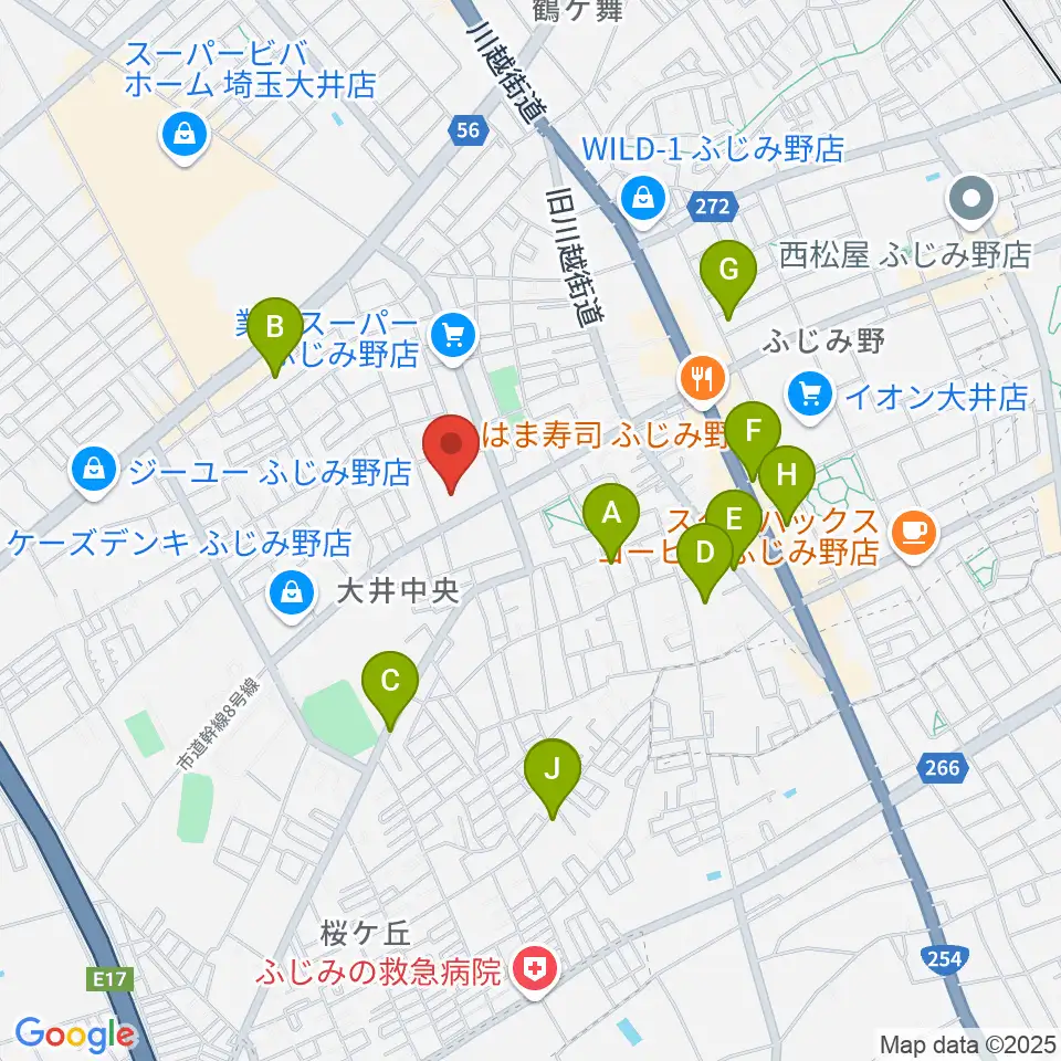 ふじみ野ステラ・ウェスト周辺の駐車場・コインパーキング一覧地図