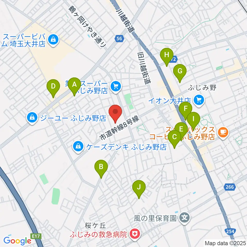 ふじみ野ステラ・ウェスト周辺の駐車場・コインパーキング一覧地図