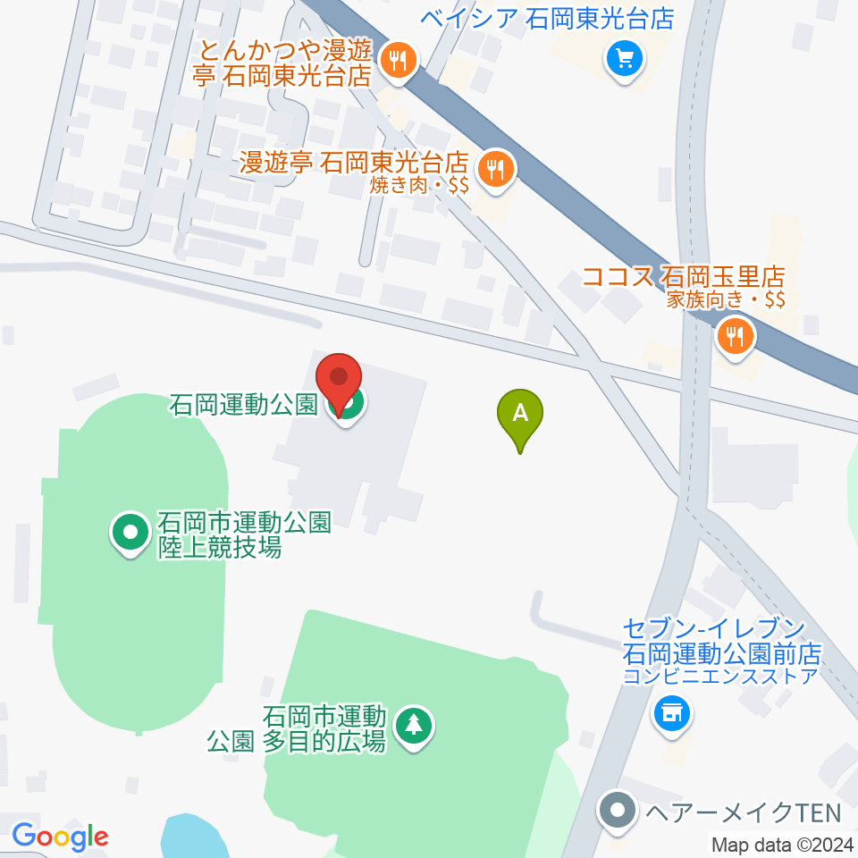 石岡市運動公園体育館周辺の駐車場・コインパーキング一覧地図