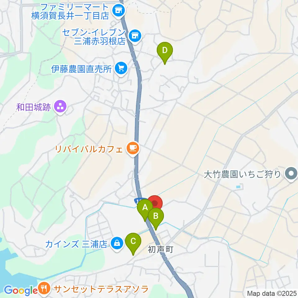 三浦市総合体育館 潮風アリーナ周辺の駐車場・コインパーキング一覧地図