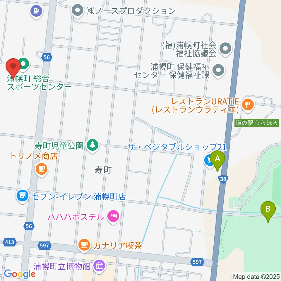 浦幌町総合スポーツセンター周辺の駐車場・コインパーキング一覧地図