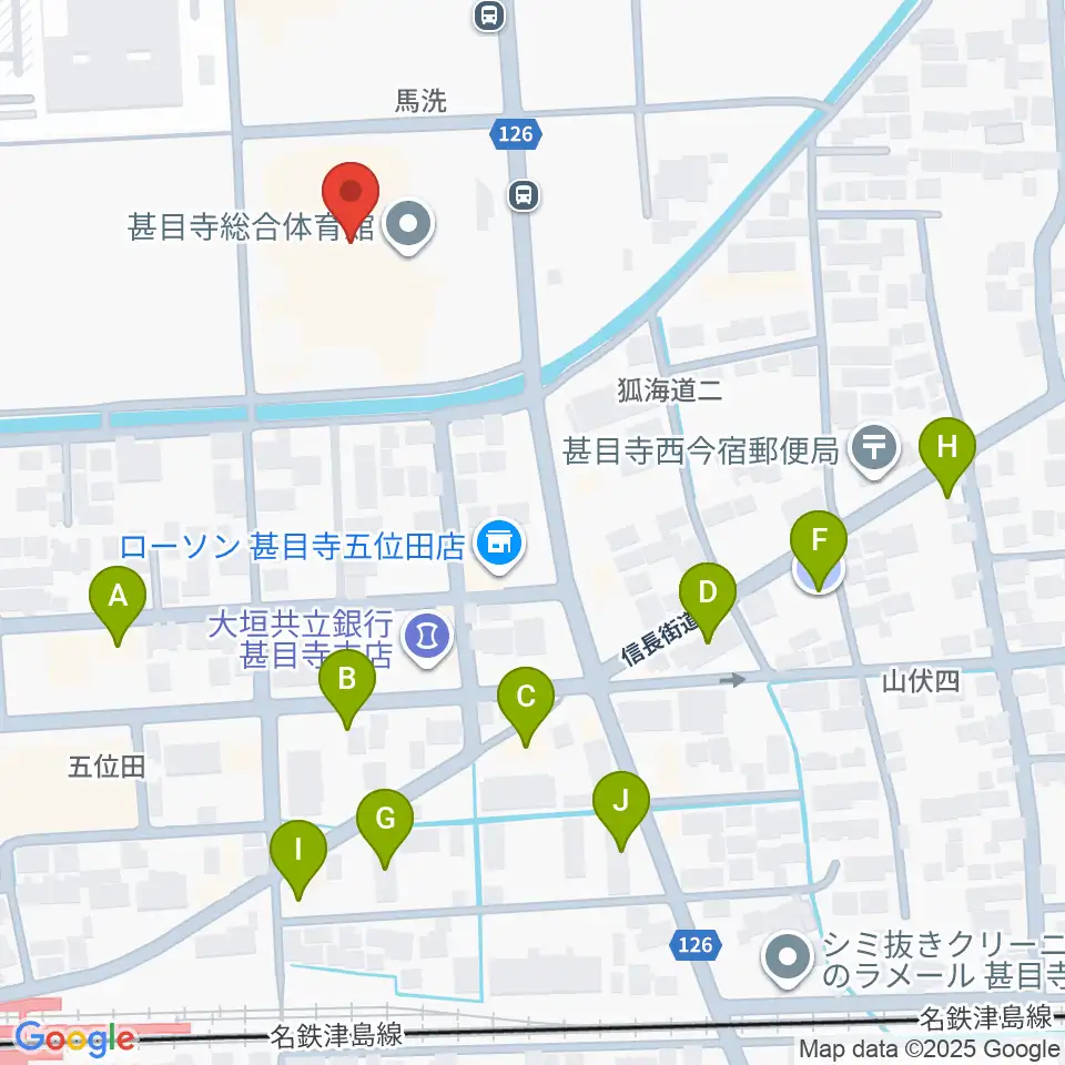 あま市甚目寺総合体育館周辺の駐車場・コインパーキング一覧地図