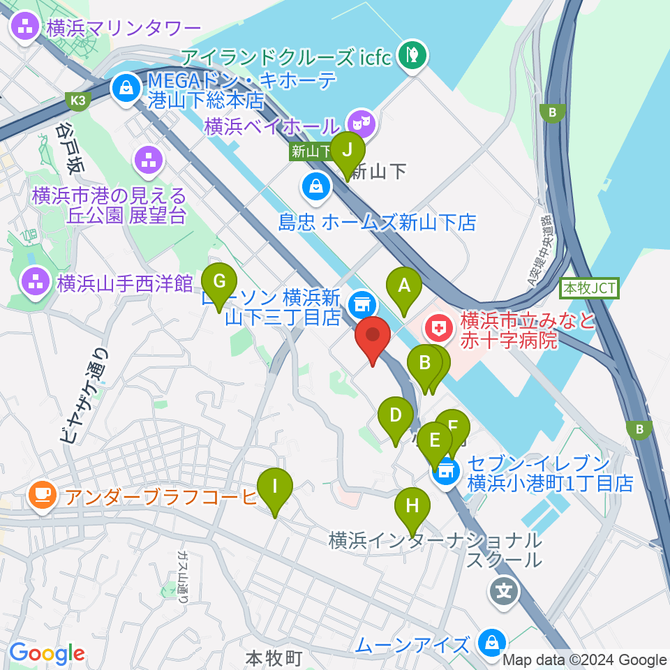 横浜市中スポーツセンター周辺の駐車場・コインパーキング一覧地図