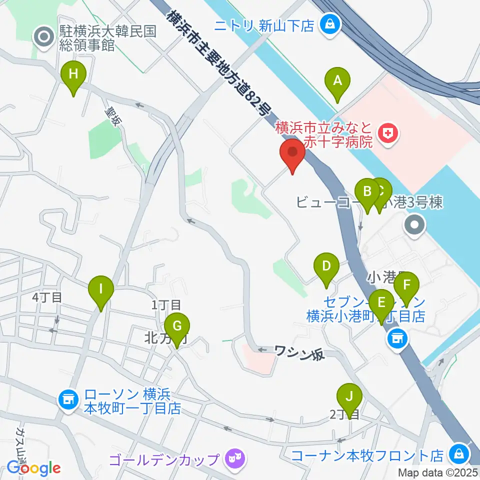 横浜市中スポーツセンター周辺の駐車場・コインパーキング一覧地図