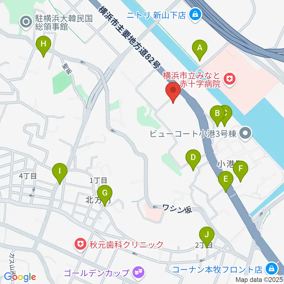 横浜市中スポーツセンター周辺の駐車場・コインパーキング一覧地図