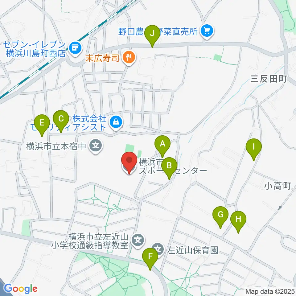 横浜市旭スポーツセンター周辺の駐車場・コインパーキング一覧地図