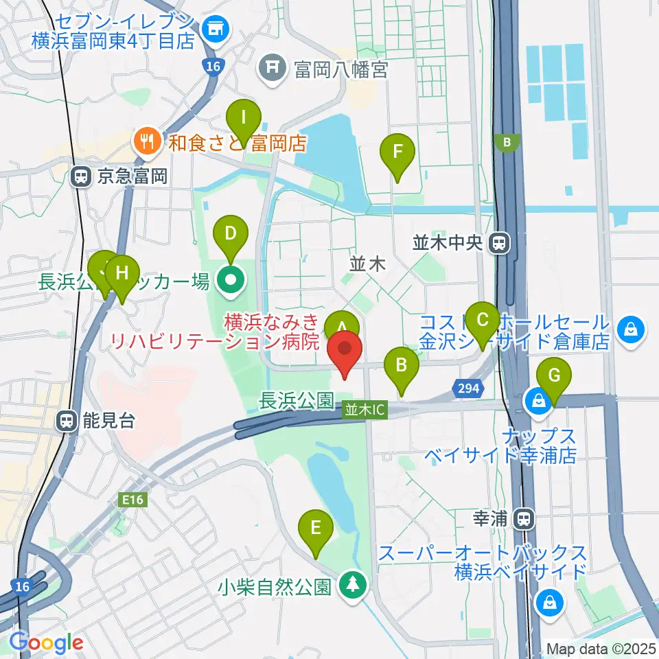 横浜市金沢スポーツセンター周辺の駐車場・コインパーキング一覧地図