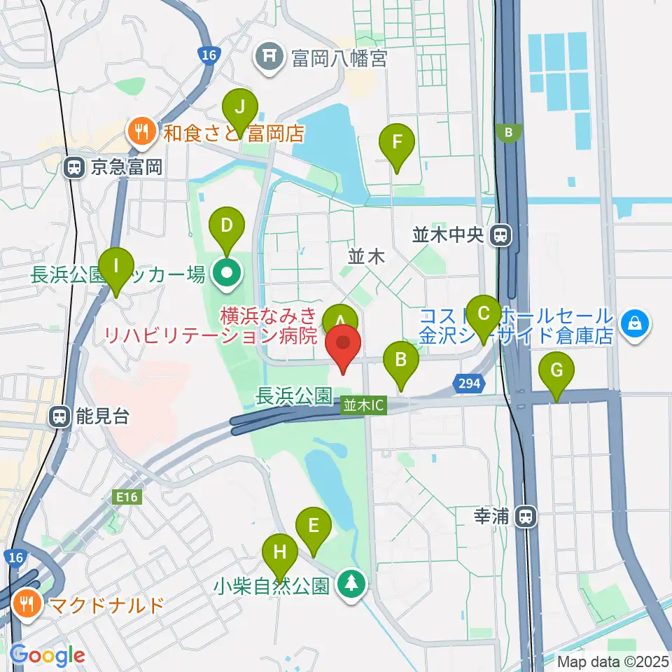 横浜市金沢スポーツセンター周辺の駐車場・コインパーキング一覧地図