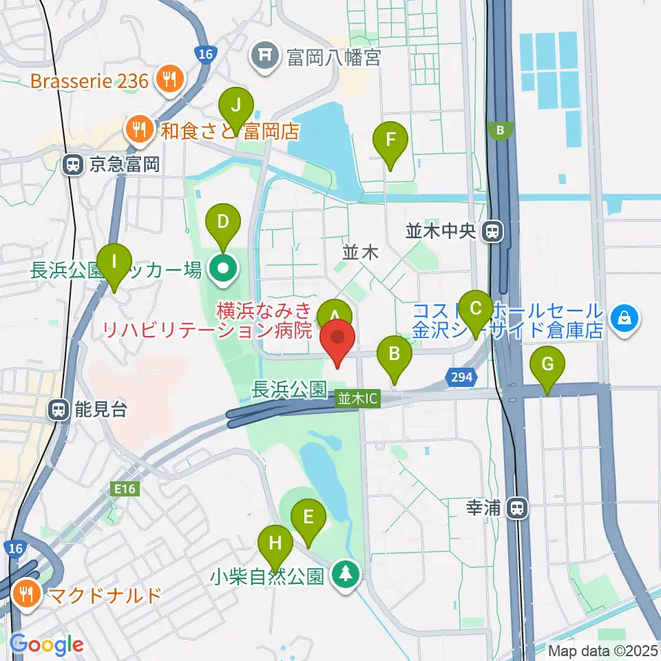 横浜市金沢スポーツセンター周辺の駐車場・コインパーキング一覧地図