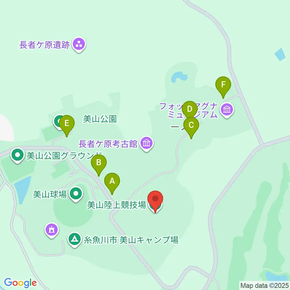 美山陸上競技場周辺の駐車場・コインパーキング一覧地図
