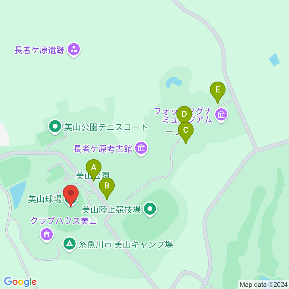 美山球場周辺の駐車場・コインパーキング一覧地図