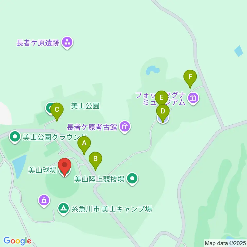 美山球場周辺の駐車場・コインパーキング一覧地図