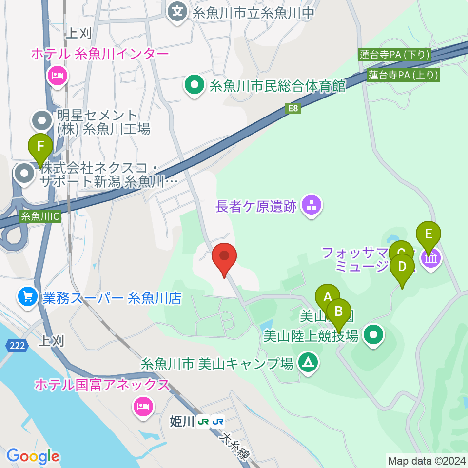 美山多目的グラウンド周辺の駐車場・コインパーキング一覧地図