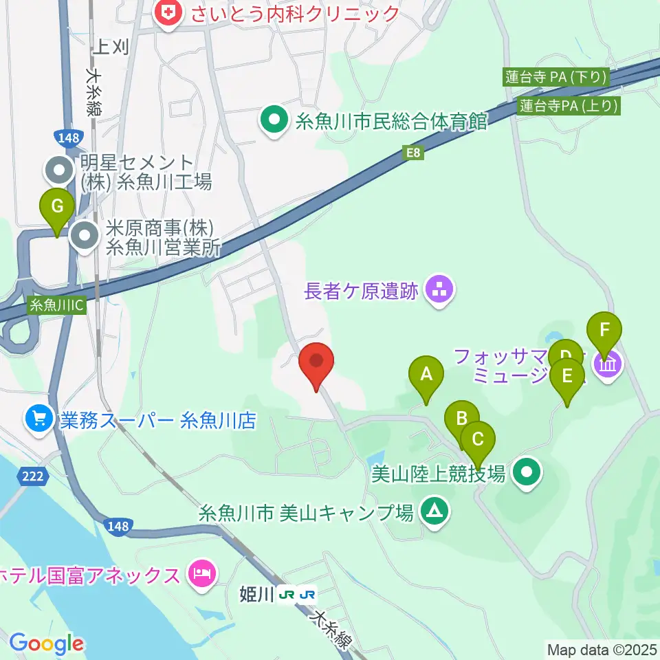 美山多目的グラウンド周辺の駐車場・コインパーキング一覧地図