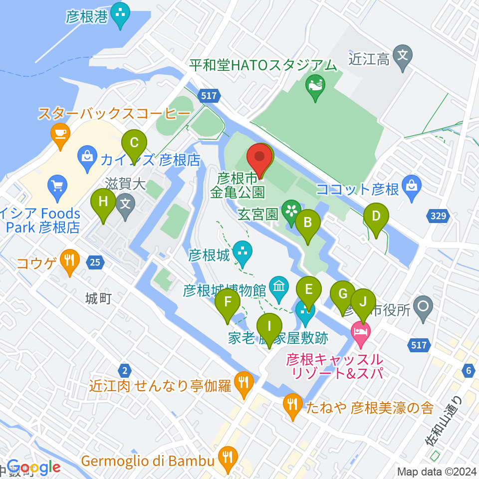 金亀公園多目的グラウンド周辺の駐車場・コインパーキング一覧地図