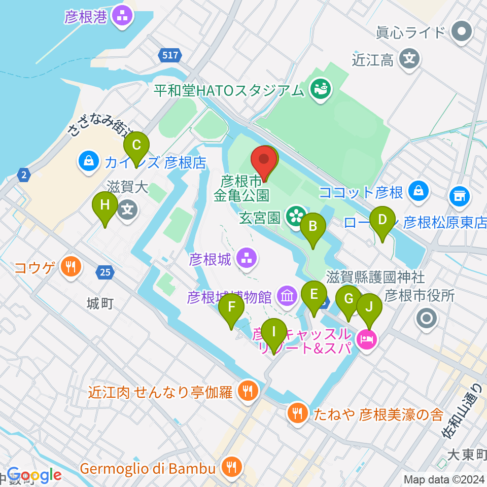 金亀公園多目的グラウンド周辺の駐車場・コインパーキング一覧地図