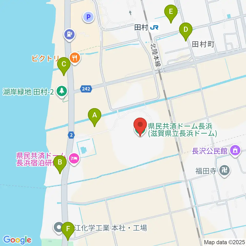 長浜バイオ大学ドーム周辺の駐車場・コインパーキング一覧地図