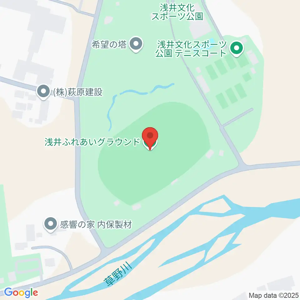 浅井ふれあいグラウンド周辺の駐車場・コインパーキング一覧地図